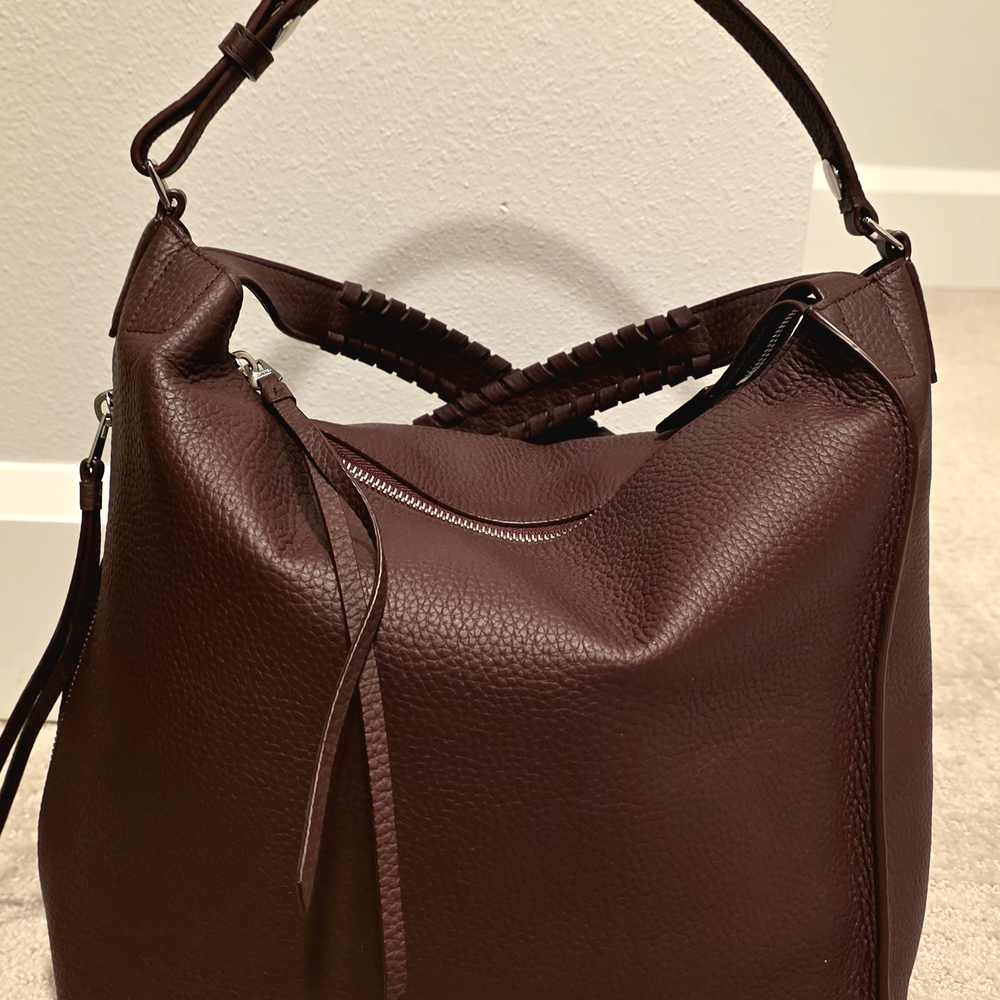 All Saints Kita Backpack Purse Burgundy